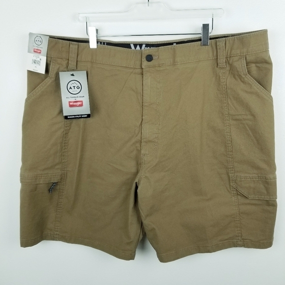 ATG Wrangler Dark Tan Rugged Utility Cargo Short NWT - Picture 1 of 12